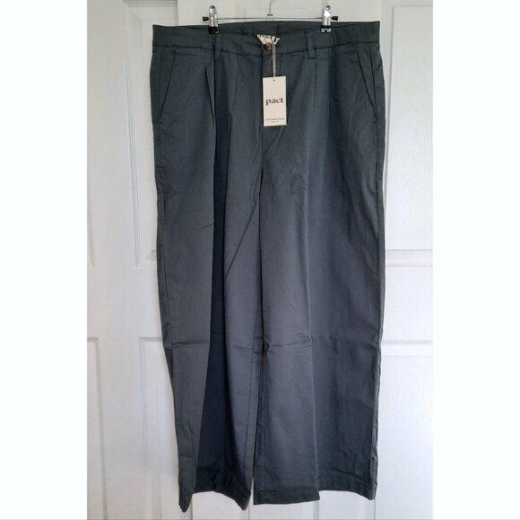 Pact Boulevard Brushed Twill Wide Leg Trouser, XL in Ore - Picture 8 of 10